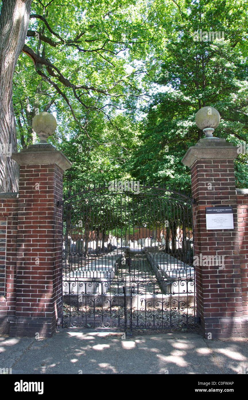 Christ Church Burial Ground, Philadelphia, Pennsylvania, USA Stock
