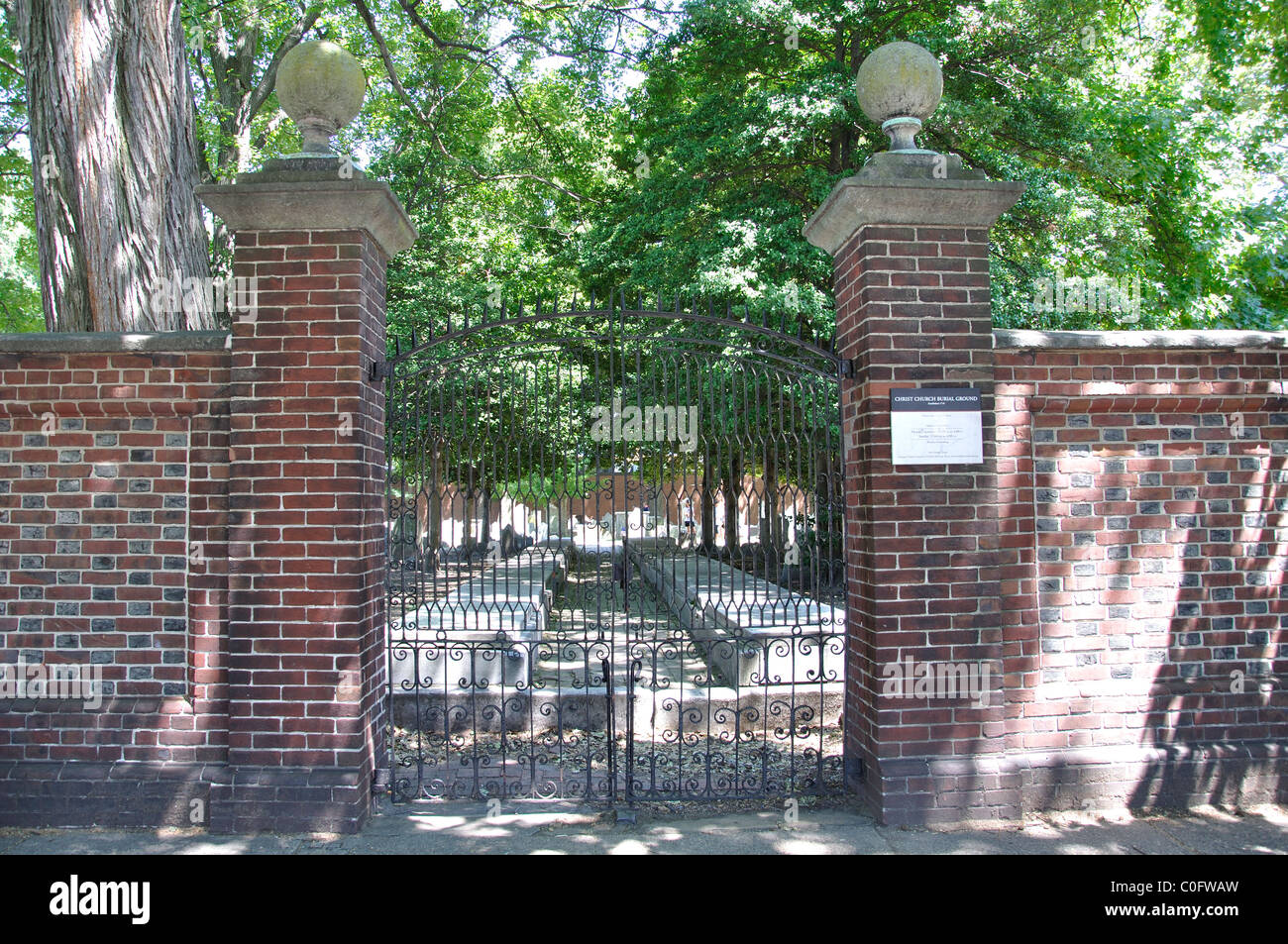 Christ Church Burial Ground, Philadelphia, Pennsylvania, USA Stock