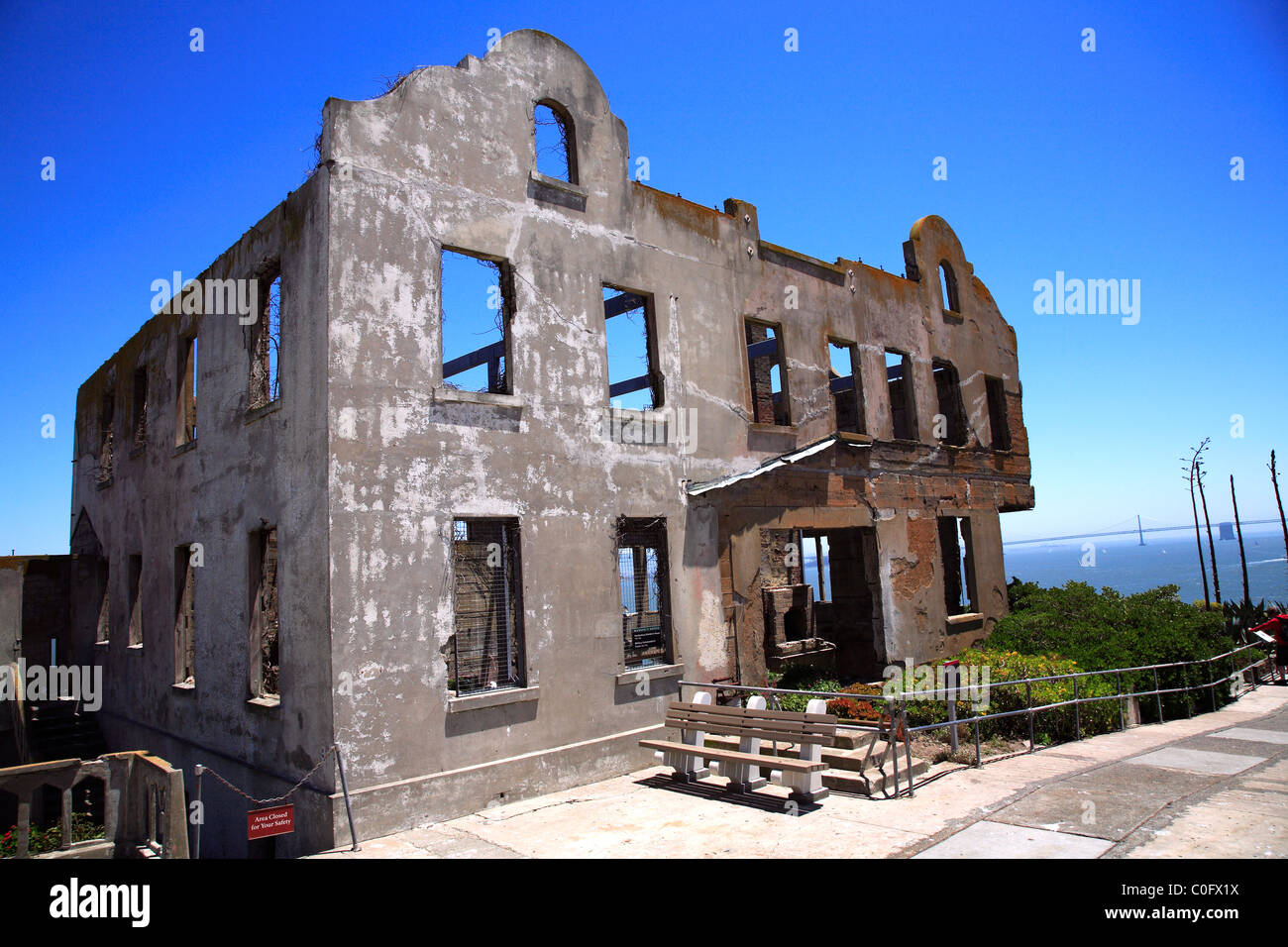 Wardens House Alcatraz San Francisco California USA Stock Photo
