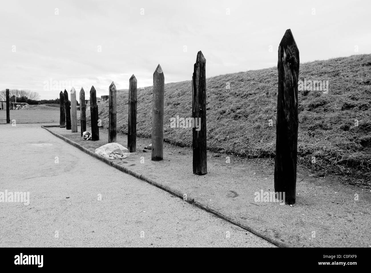 Execution area at the Fort Breendonk, a former Nazi concentration camp in Belgium. Stock Photo
