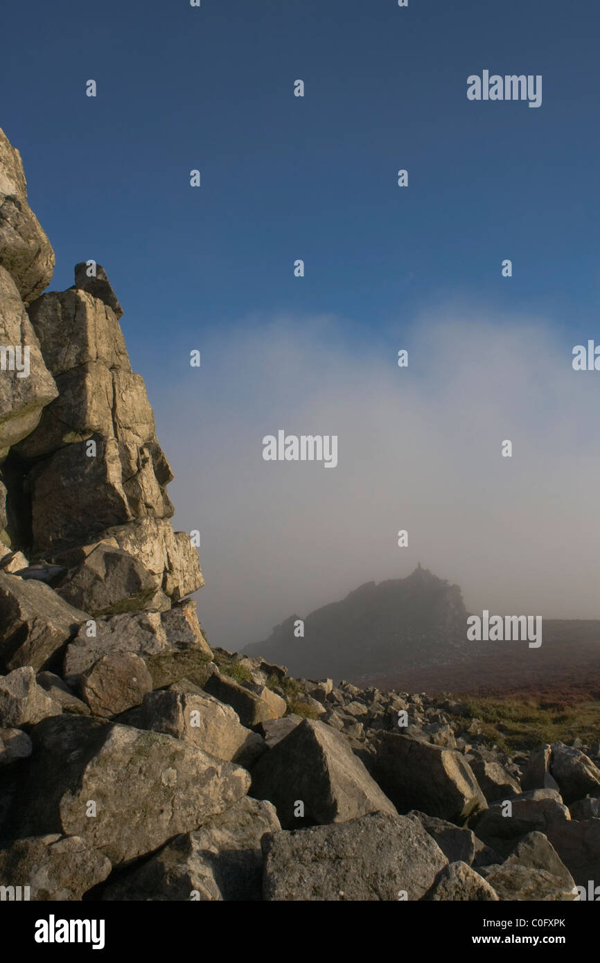 Manstone, highest point of the Stiperstones in Shropshire. Stock Photo