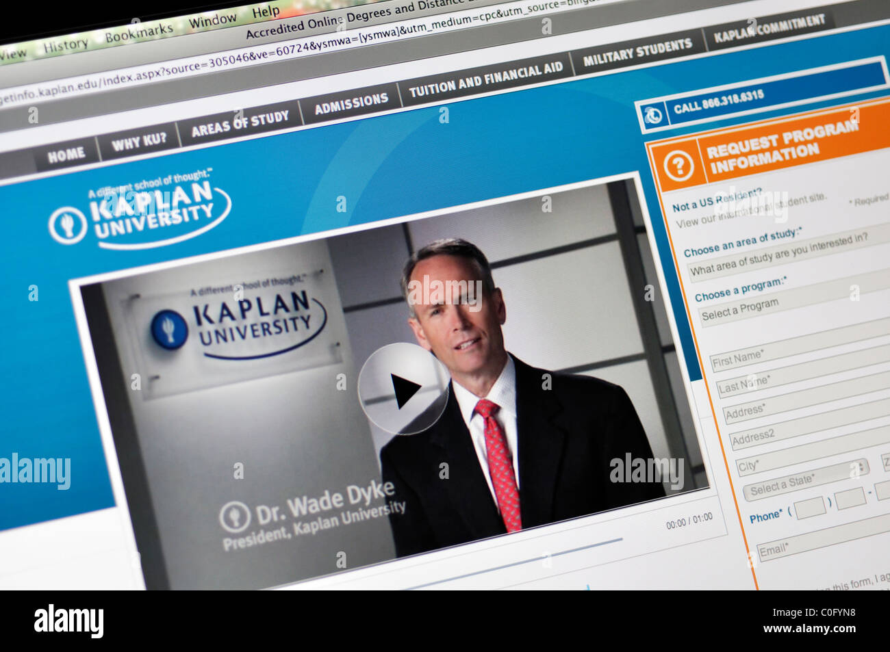 Kaplan education website Stock Photo Alamy