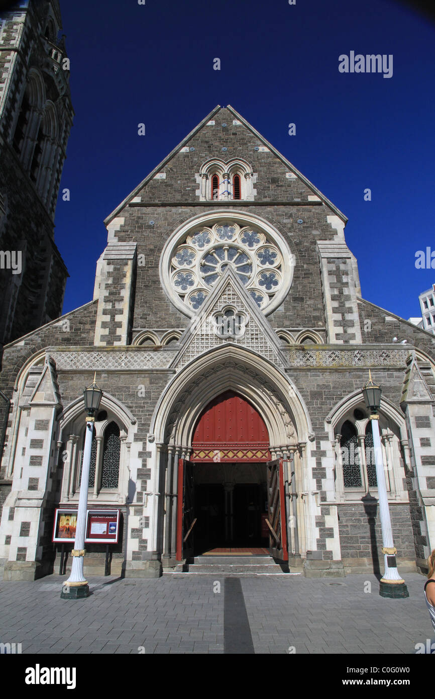 Christchurch Cathedral New Zealand prior to the February 2011 earthquake Stock Photo