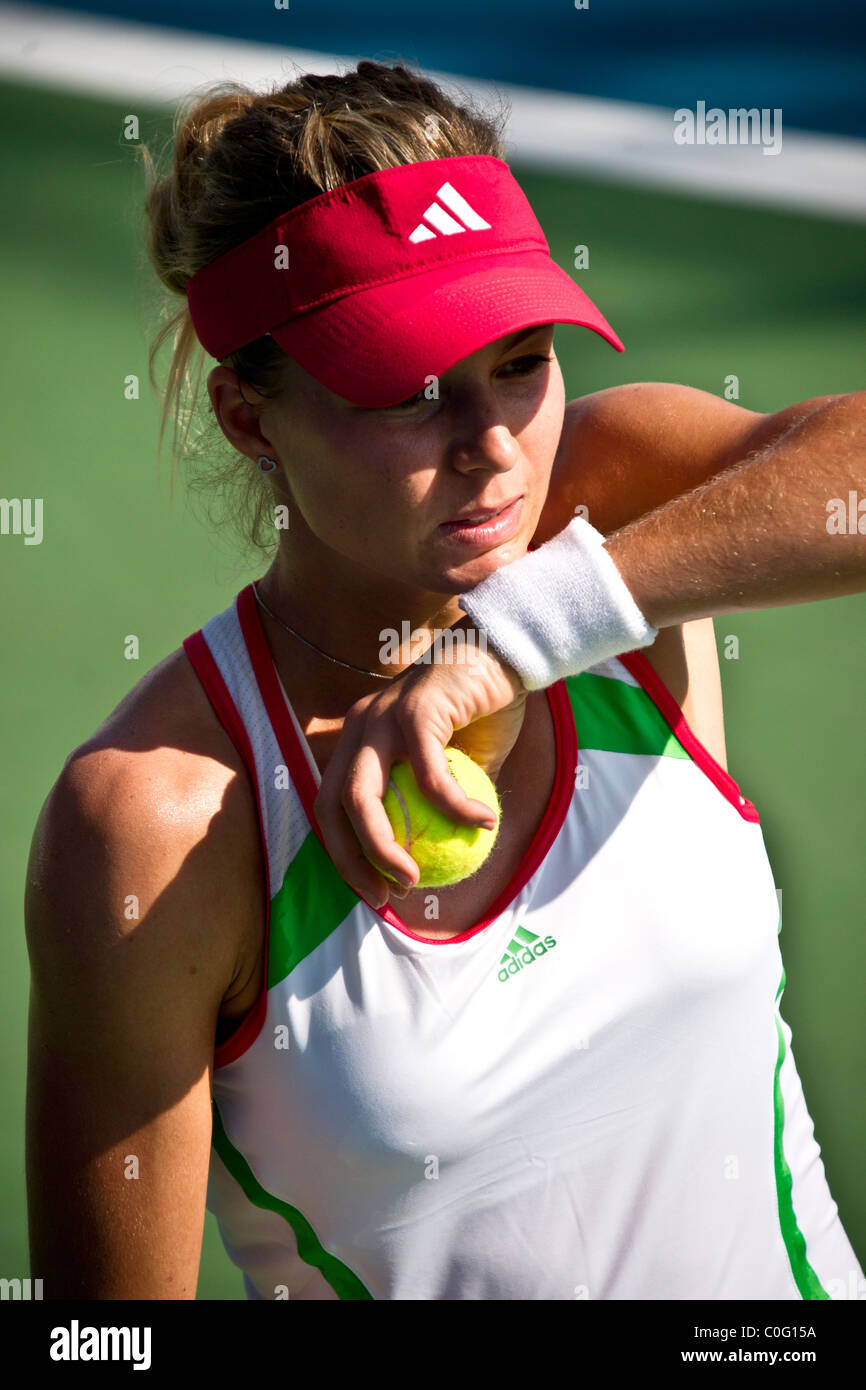 Maria Kirilenko (RUS) plays in the 2nd round against Galina Voskoboeva (KAZ) at PTT Pattaya Open, Thailand Stock Photo