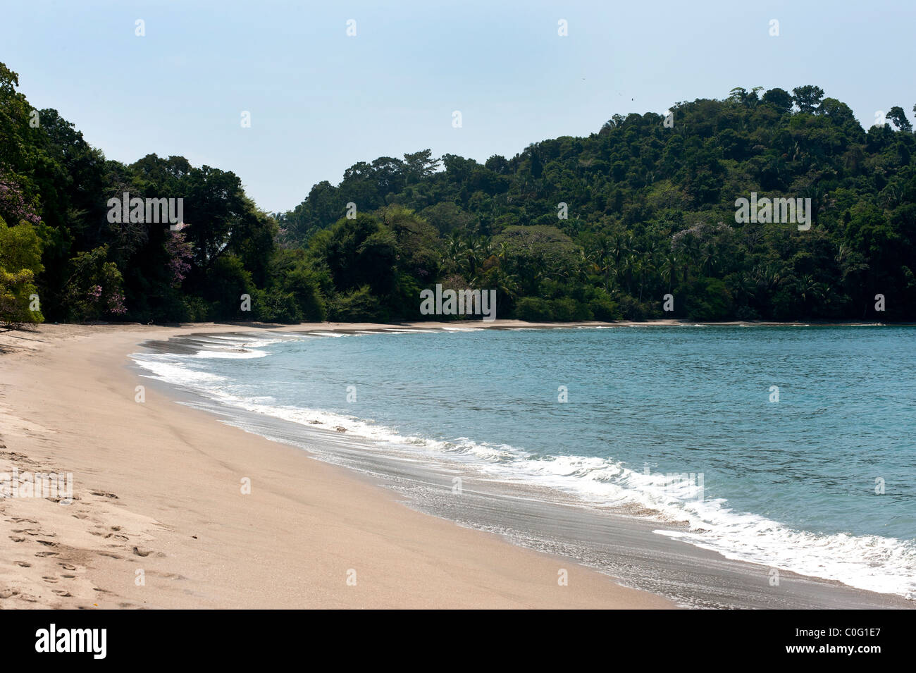 Beach on Pacific Ocean, Manuel Antonio National Park Stock Photo