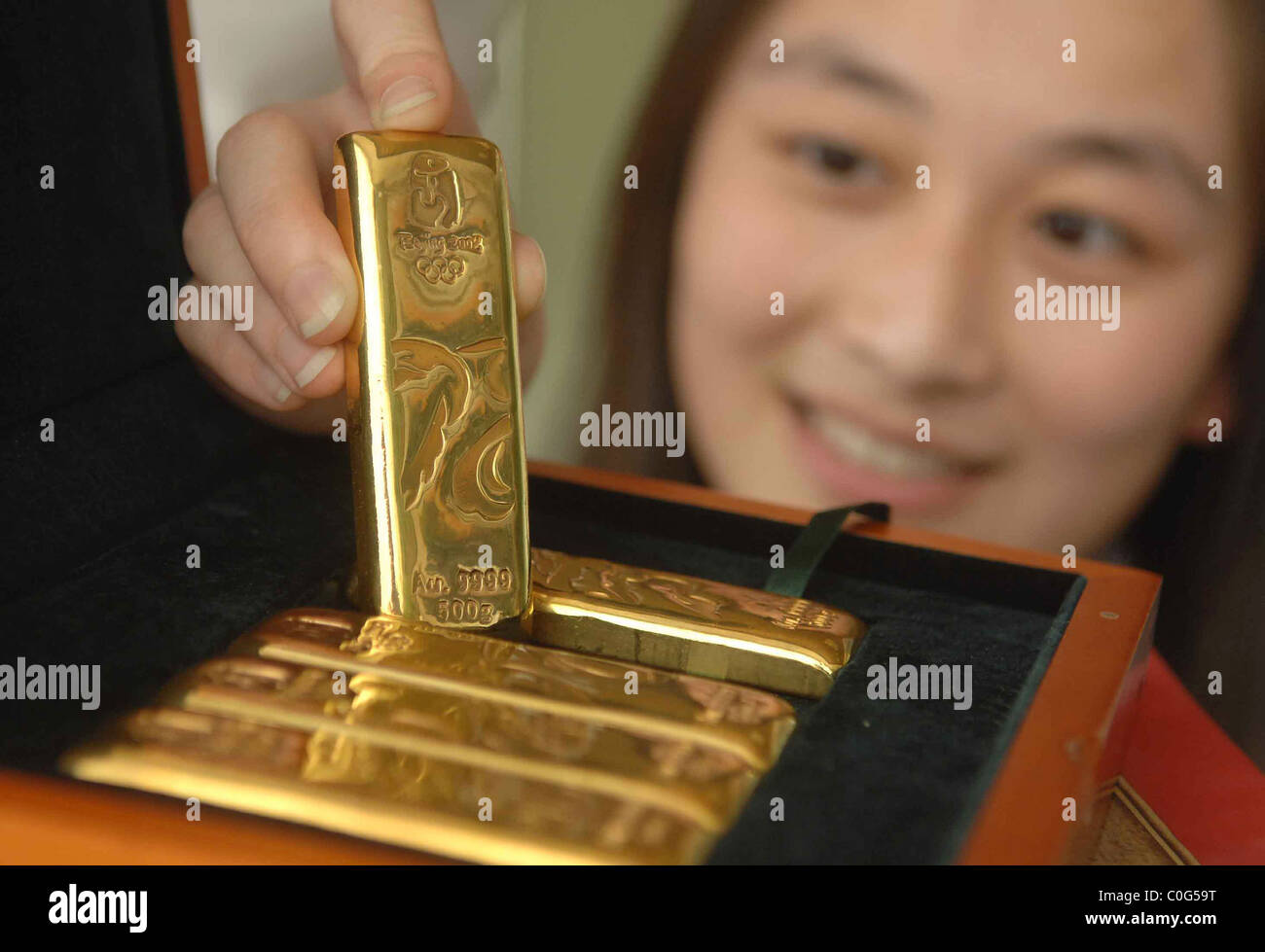 CHINA TAKES GOLD Gold bars have been created to mark the beginning of