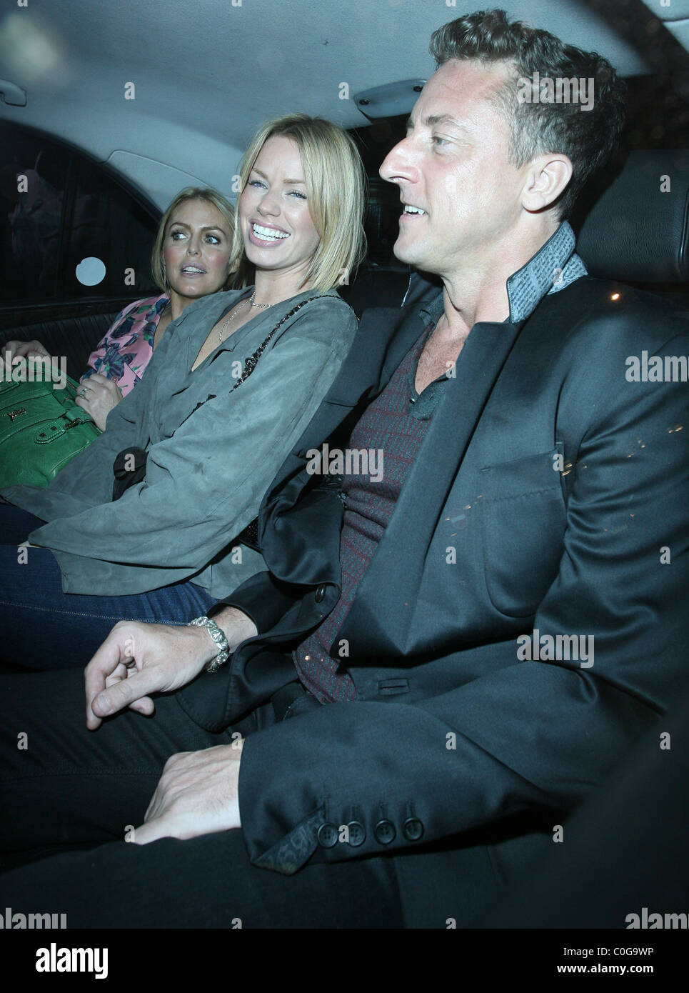 Patsy Kensit, her finace Jeremy Healy and a female friend leaving Nobu ...