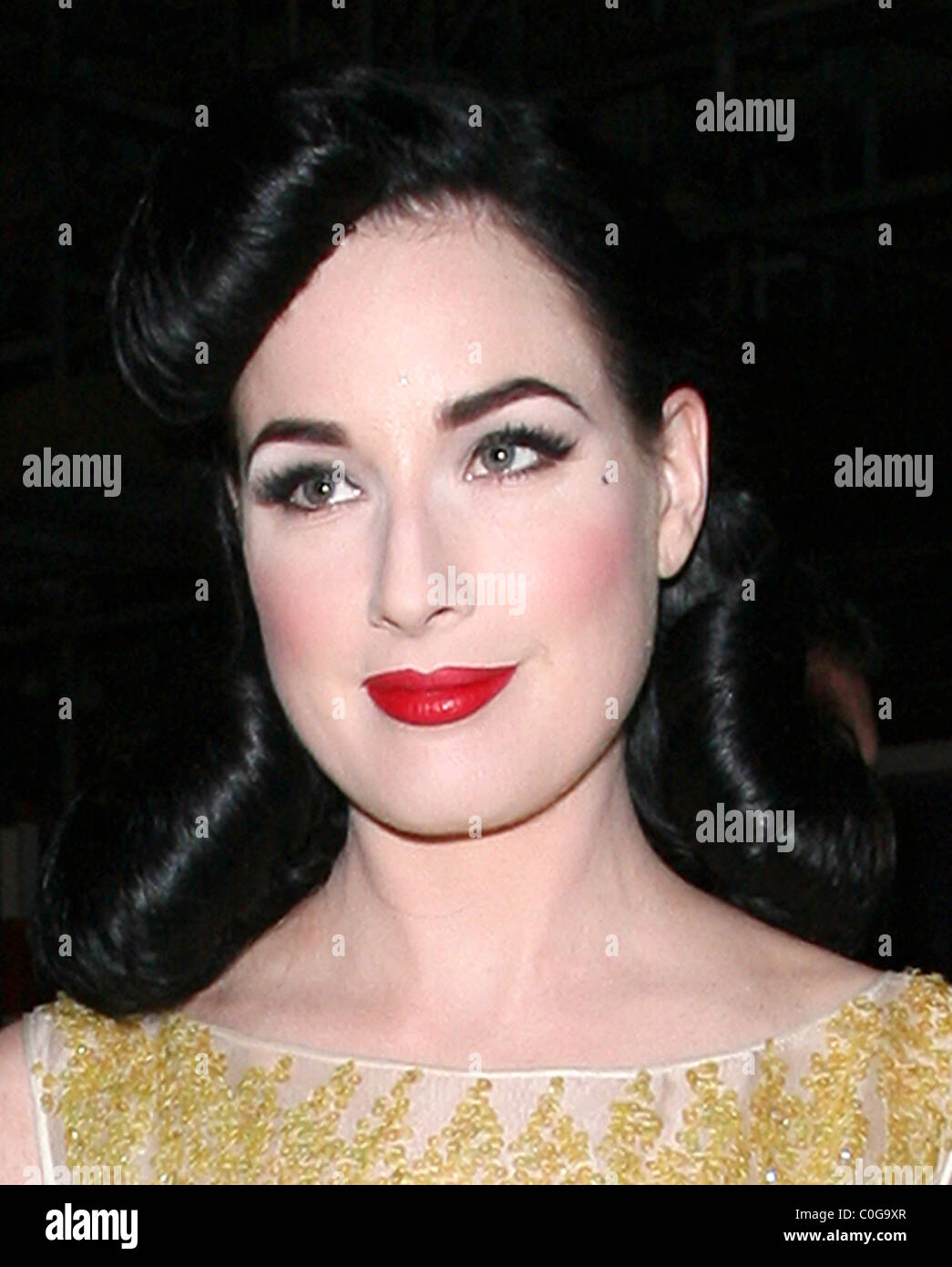 Dita Von Teese arriving at Movida nightclub. London, England - 13.06.08