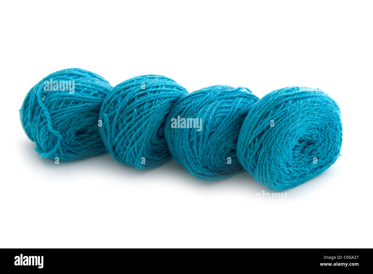 object on white - sewing Yarn close up Stock Photo