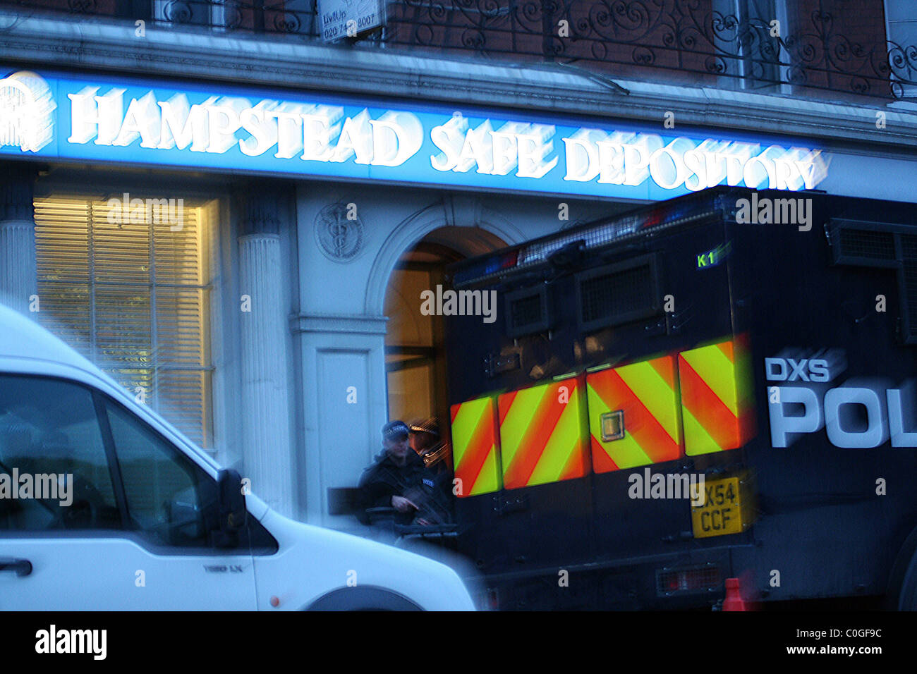 Police seize deposit boxes hampstead hires stock photography and