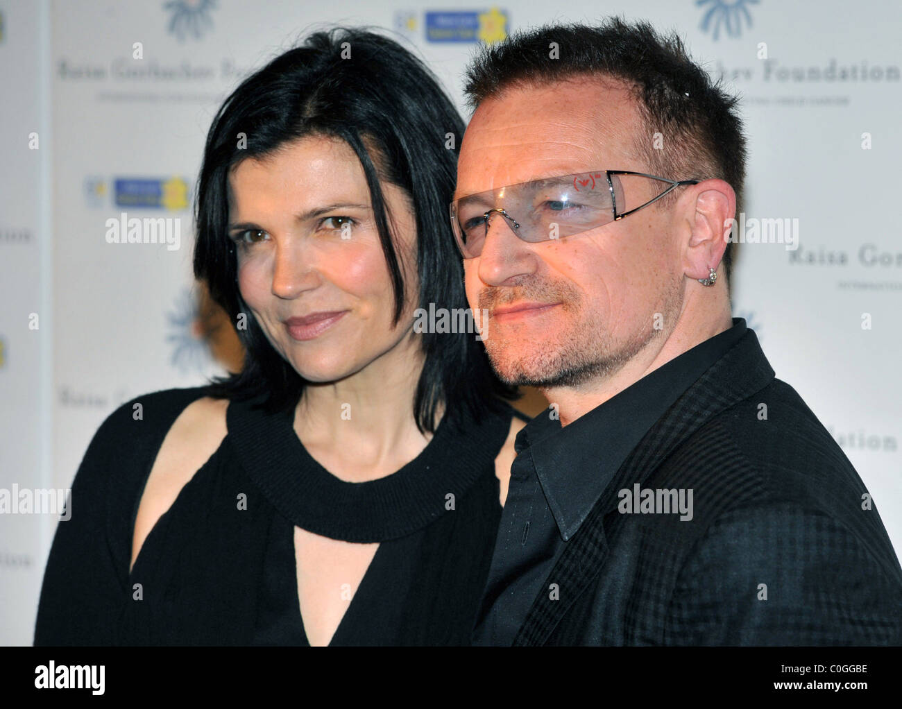 Bono and Ali Hewson at the Raisa Gorbachev Foundation Gala Dinner at Hampton Court Palace London, England - 07.06.08 : Stock Photo