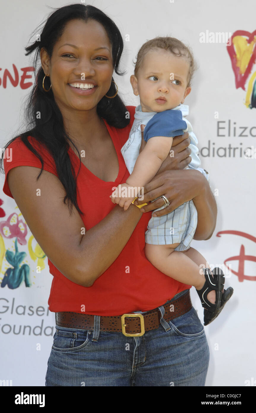Garcelle Beauvais Nillon and family,  Time for Heroes celebrity carnival to benefit The Elizabeth Glaser Pediatic Aids Stock Photo