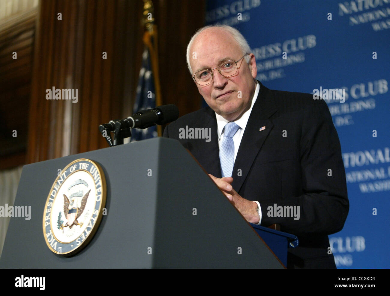 Vice President Dick Cheney addresses a Ford Foundation luncheon in the ...