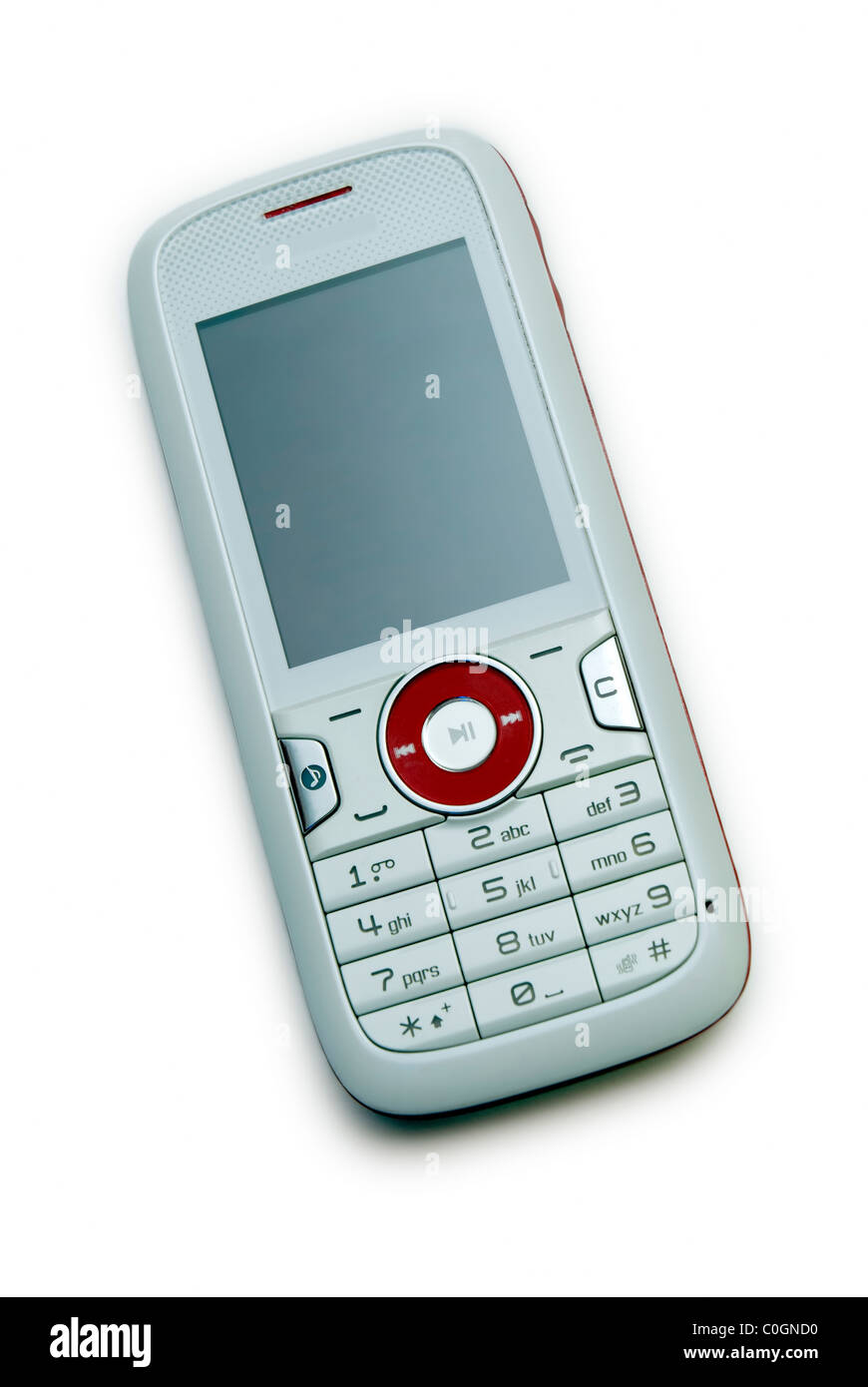 CELL PHONE ON WHITE BACKGROUND Stock Photo