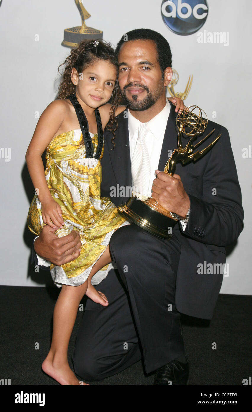 Kristoff St John and his daughter Lola 35th Annual Daytime Emmy Awards at the Kodak Theatre - Press Room Los Angeles, Stock Photo