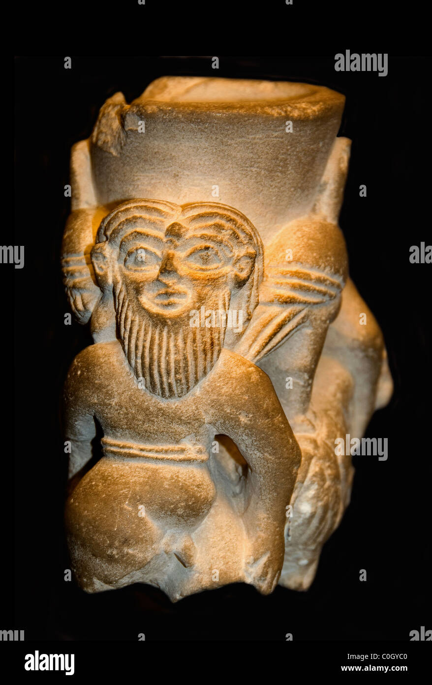 Cult vessel Uruk period 3300 3000 BC  Uruk period protohistoric Chalcolithic  Early Bronze Age Mesopotamia Iraq Stock Photo