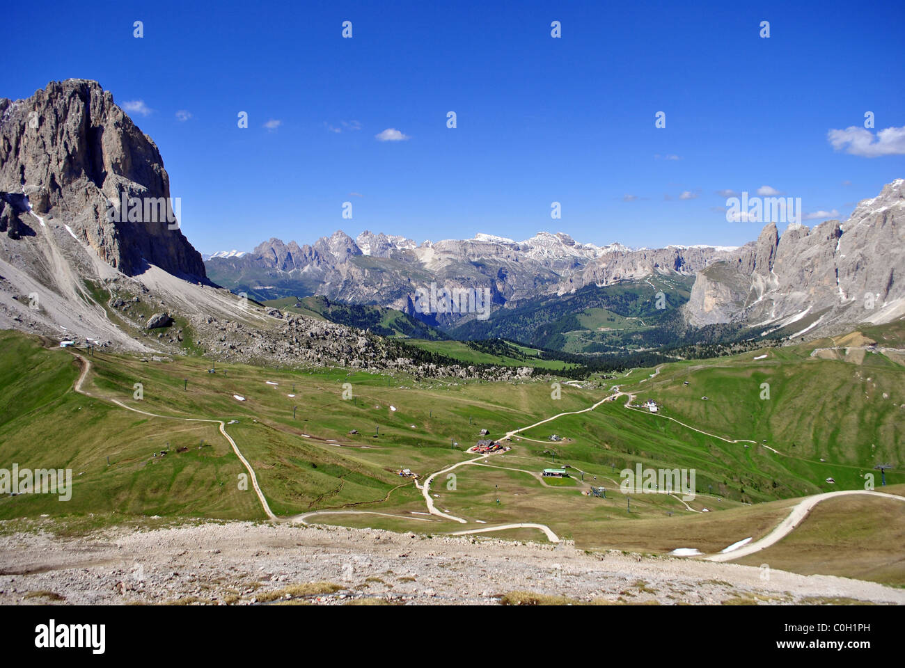 Italian Alps in the summer with blue sky, mountain landscape Stock ...