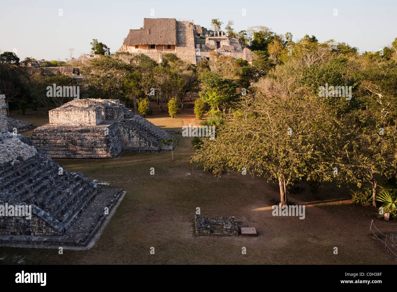 Pre-Columbian Maya archaeological site Ek'  Balam near Temozon in Yucatan Stock Photo