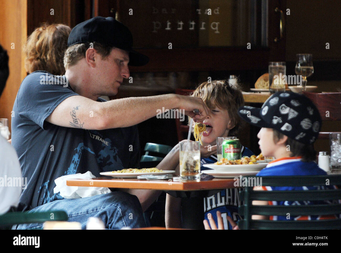Michael Rapaport and family eating lunch at Da Silvano's New York City