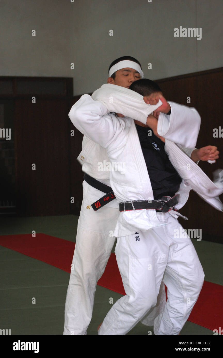 Judo black belts training at a dojo in Osaka, Japan Stock Photo Alamy