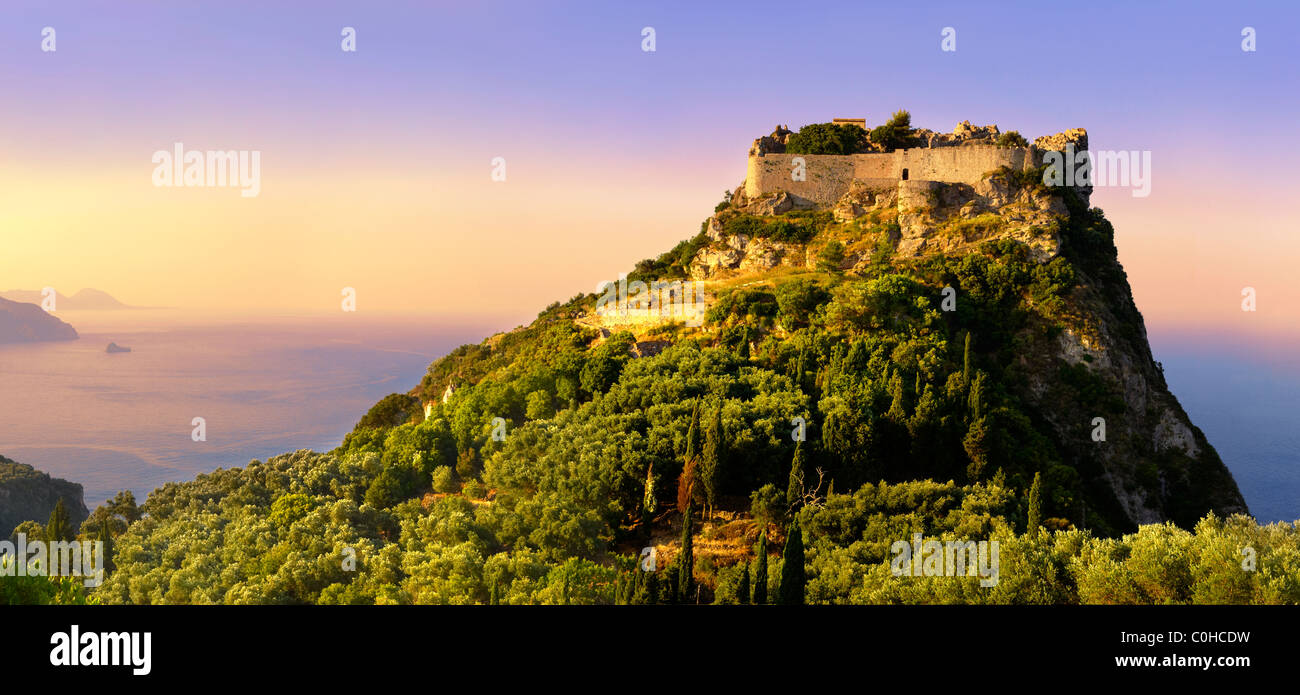 Angelokastro, [ Angelos Komnenos Castle ] Byzantine Castle, Corfu Ionian Island, Greece Stock Photo