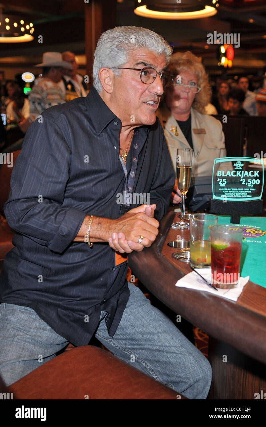Actor Frank Vincent Celebrities attend the debut of Blackjack at the  Seminole Hard Rock Hotel and Casino Hollywood, Florida Stock Photo - Alamy, image size:866x1390