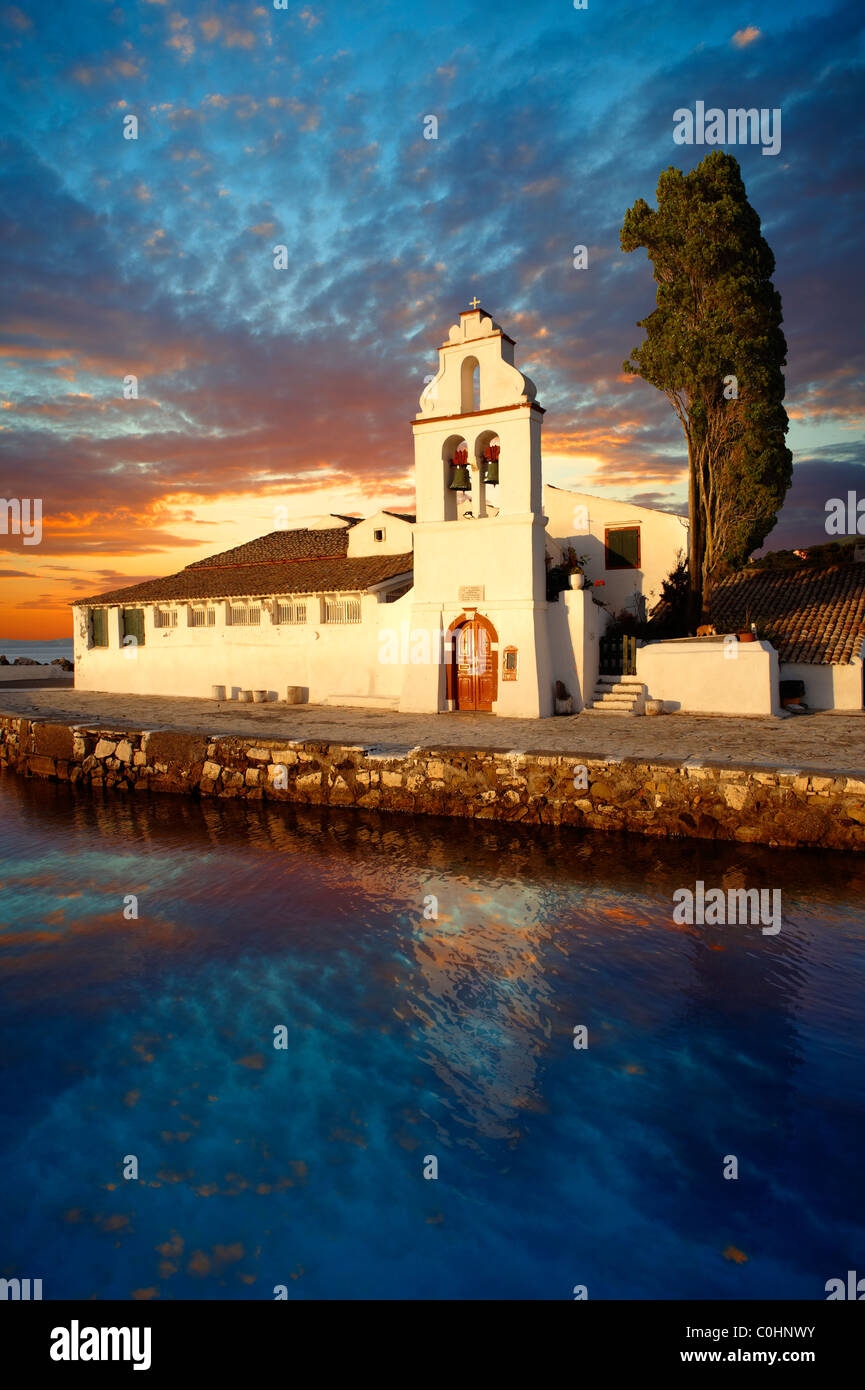 Greek Orthodox Convent of Vlachernas, Kanoni, Peninsula, Corfu Greek Ionian Islands Stock Photo