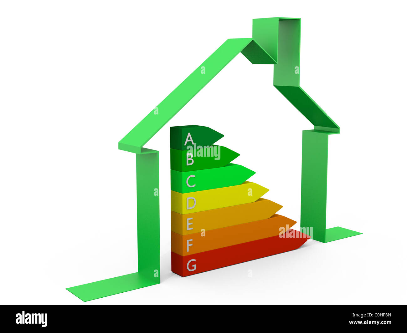 Energy efficiency performance chart Stock Photo