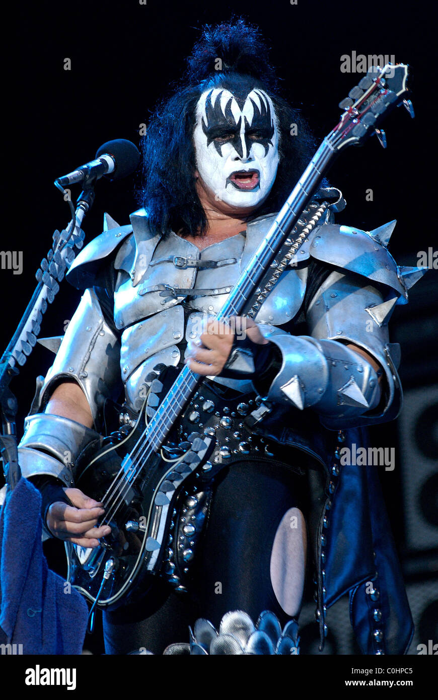Gene Simmons of Kiss Performing Live Download Festival 2008 - Day