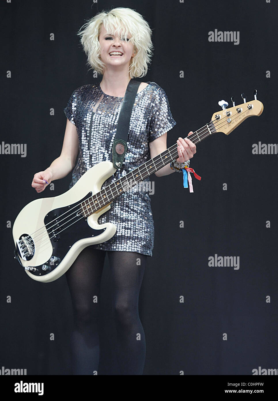 Charlotte Cooper of The Subways Glastonbury Festival Day One Somerset