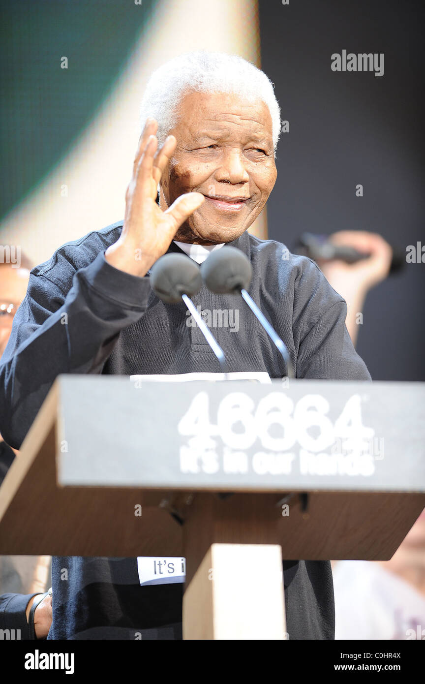 Nelson mandela 46664 concert hires stock photography and images Alamy