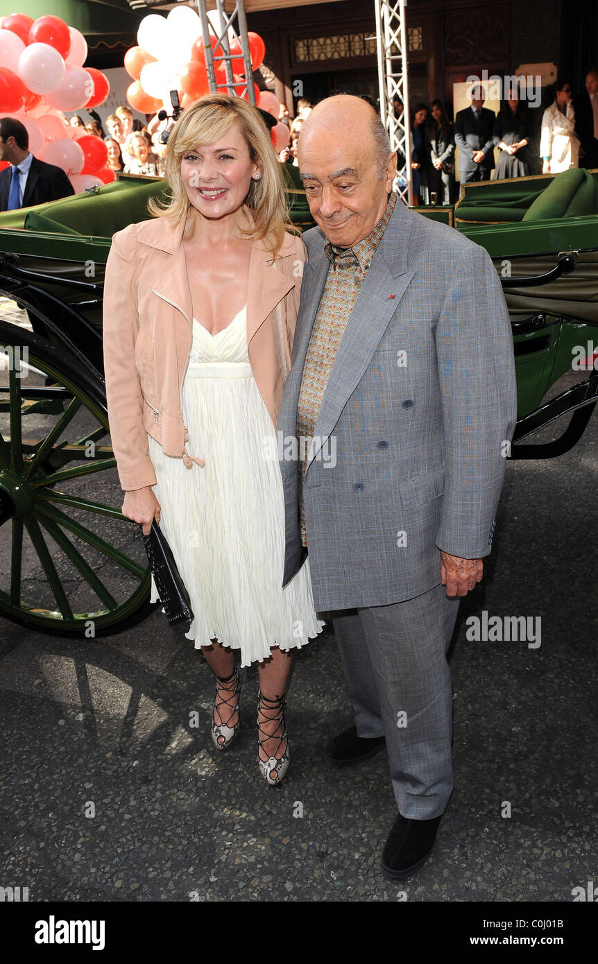 Kim Cattrall, Mohamed Al Fayed Harrods Summer Sale held at Harrods