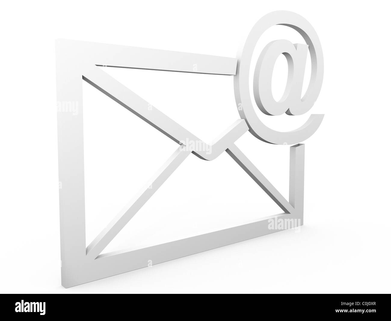 E-mail as letter with alias sign on a corner Stock Photo