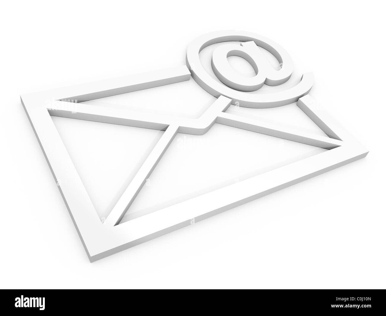 E-mail as letter with alias sign on a corner Stock Photo