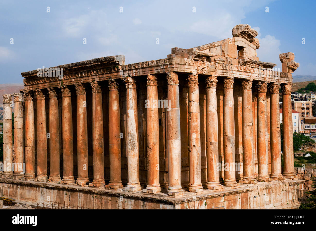 Bacchus temple , archaelogical site of Baalbek,UNESCO World Heritage Site. Bekaa valley. Lebanon. Stock Photo