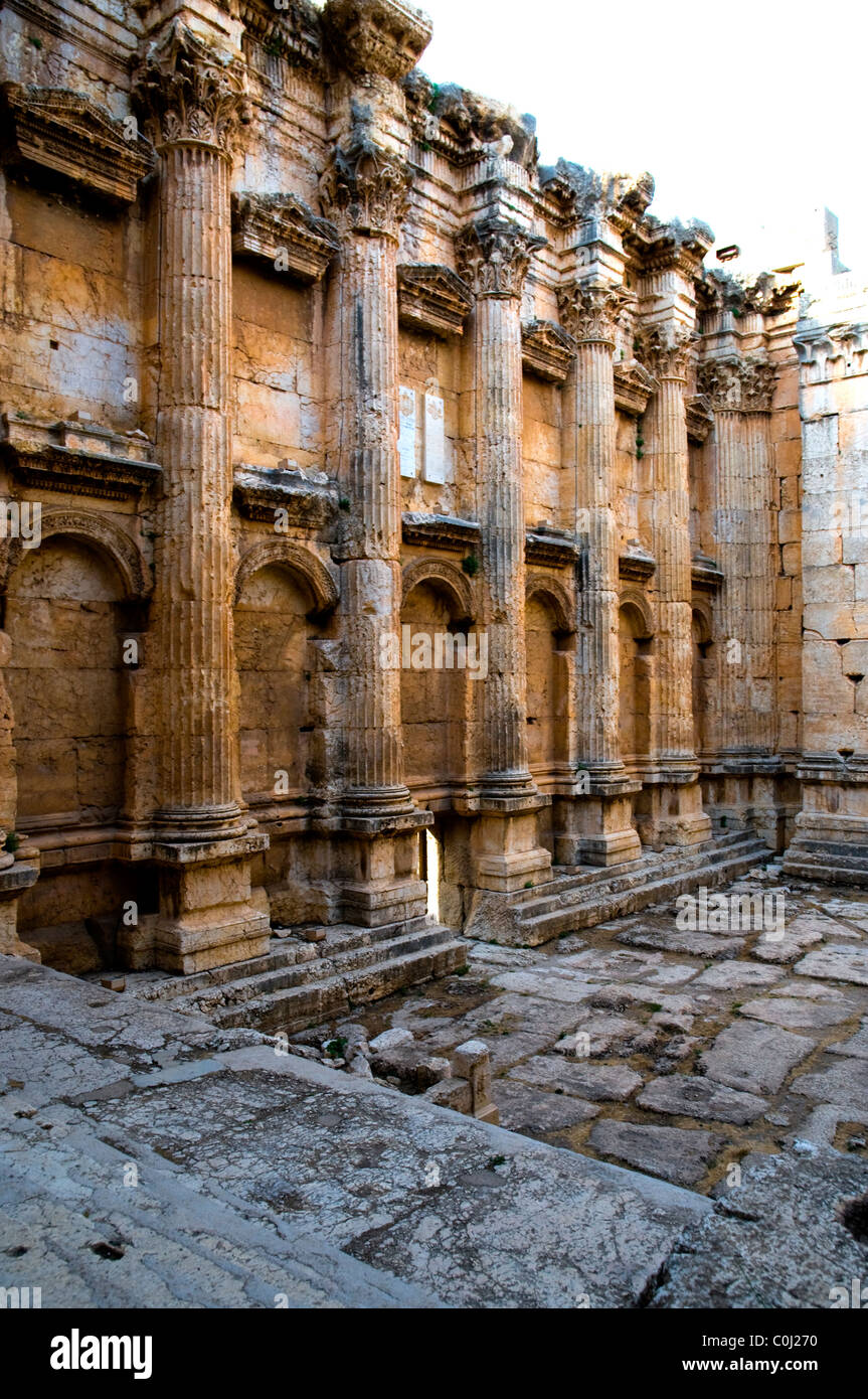 Bacchus temple , archaeological site of Baalbek,UNESCO World Heritage Site. Bekaa valley. Lebanon. Stock Photo