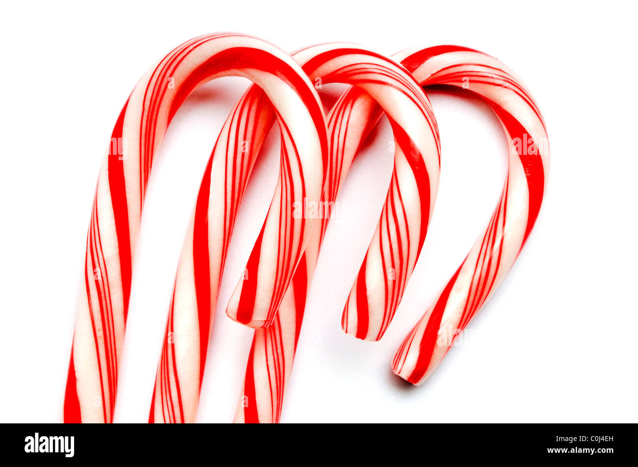 candy canes on white Stock Photo Alamy