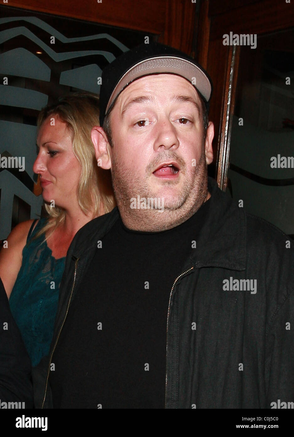 Johnny Vegas arrives at the Groucho private members club London