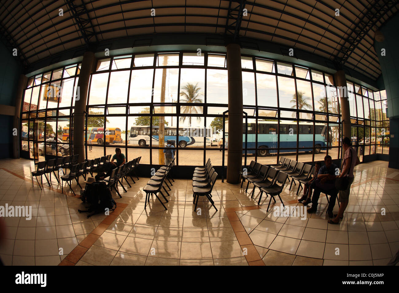 Interior of bus station in Puntarenas, Costa Rica Stock Photo Alamy