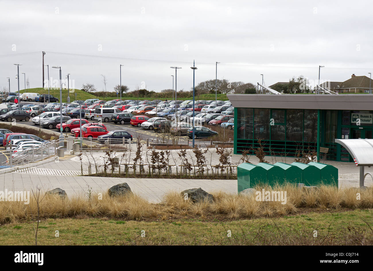 a park and ride car park at Truro, Cornwall, UK Stock Photo Alamy