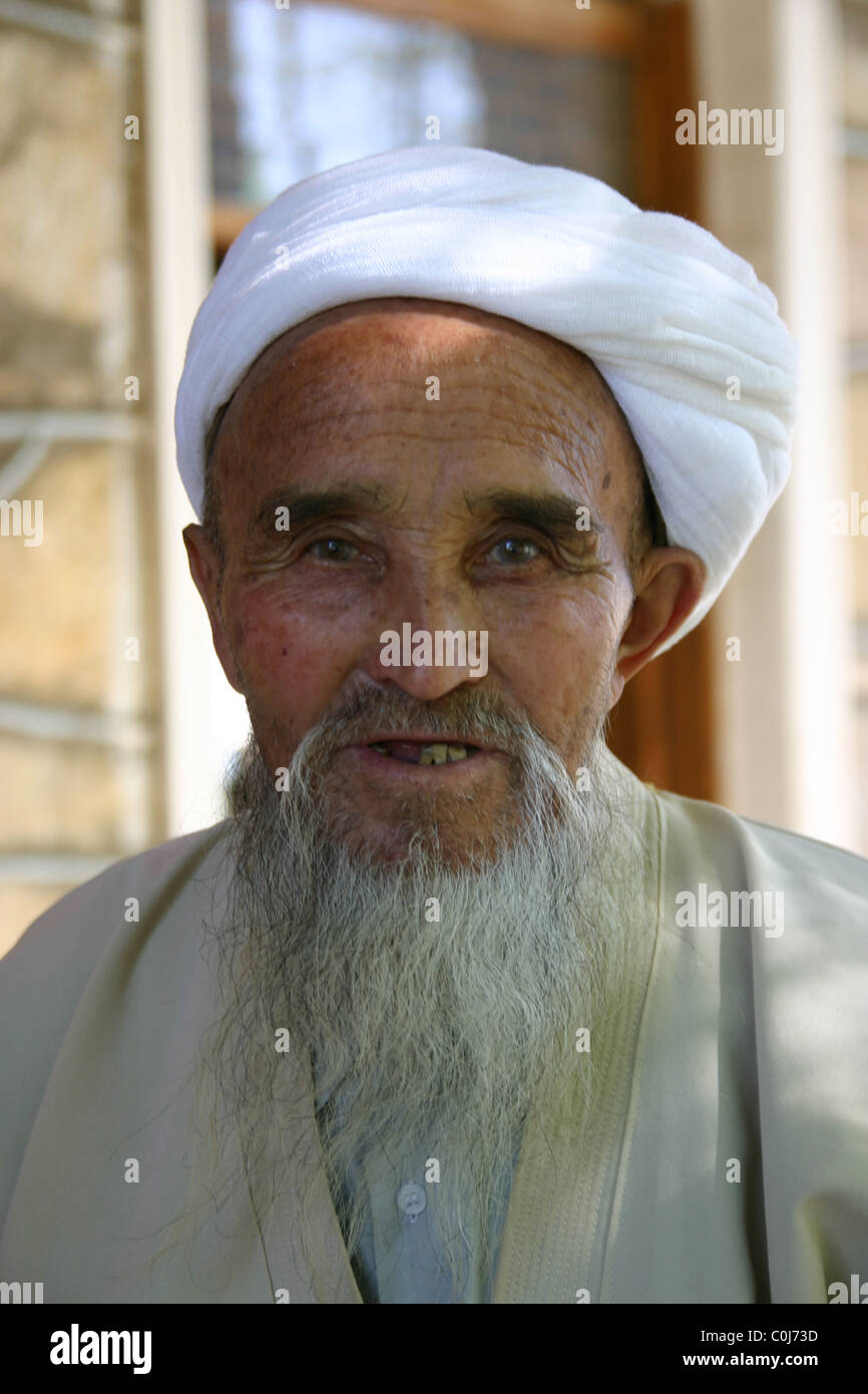 Traditional man in Samarkand, Uzbekistan Stock Photo