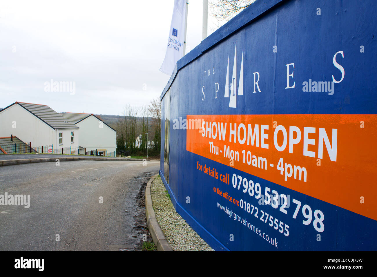 new houses for sale , truro, cornwall, uk Stock Photo Alamy