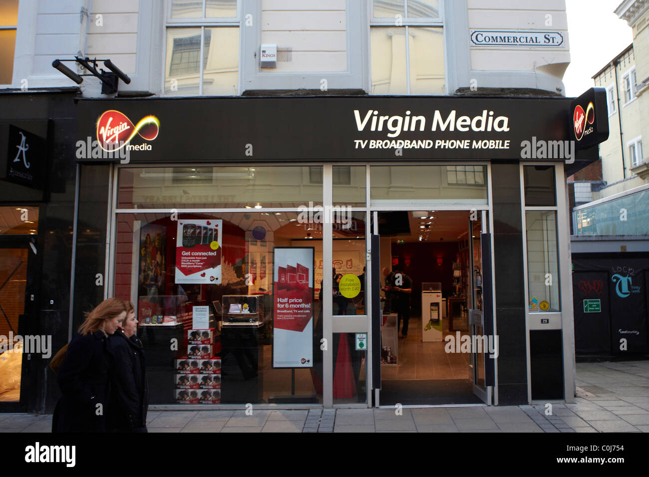 Virgin Media TV Broadband Phone Mobile shop in Leeds Stock Photo - Alamy