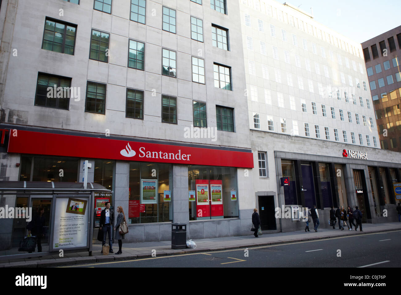 Santander High Street Bank Stock Photo Alamy