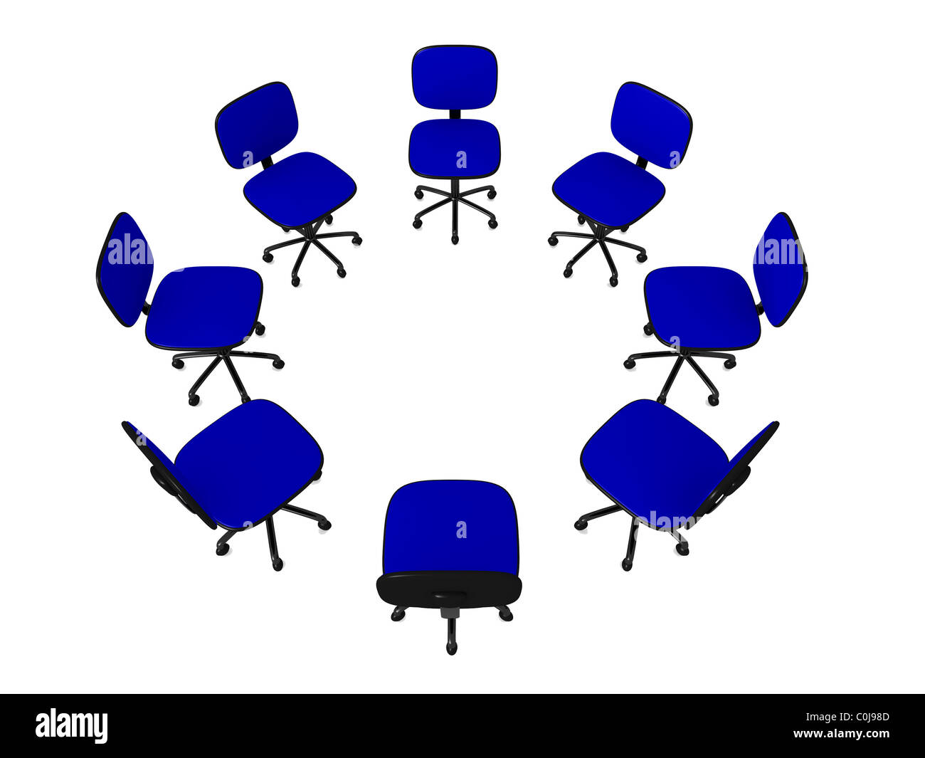 Chairs in a circle Stock Photo Alamy