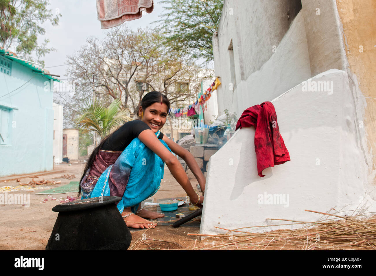 South indian village mother hi-res stock photography and images - Alamy