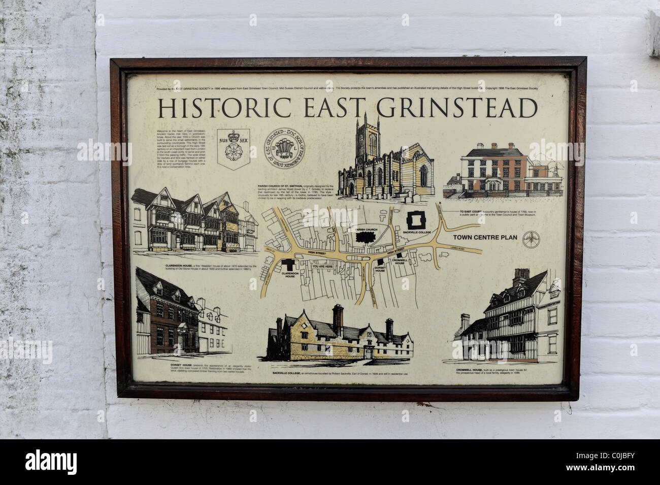 Historic High Street shopping area of East Grinstead Sussex UK Stock Photo