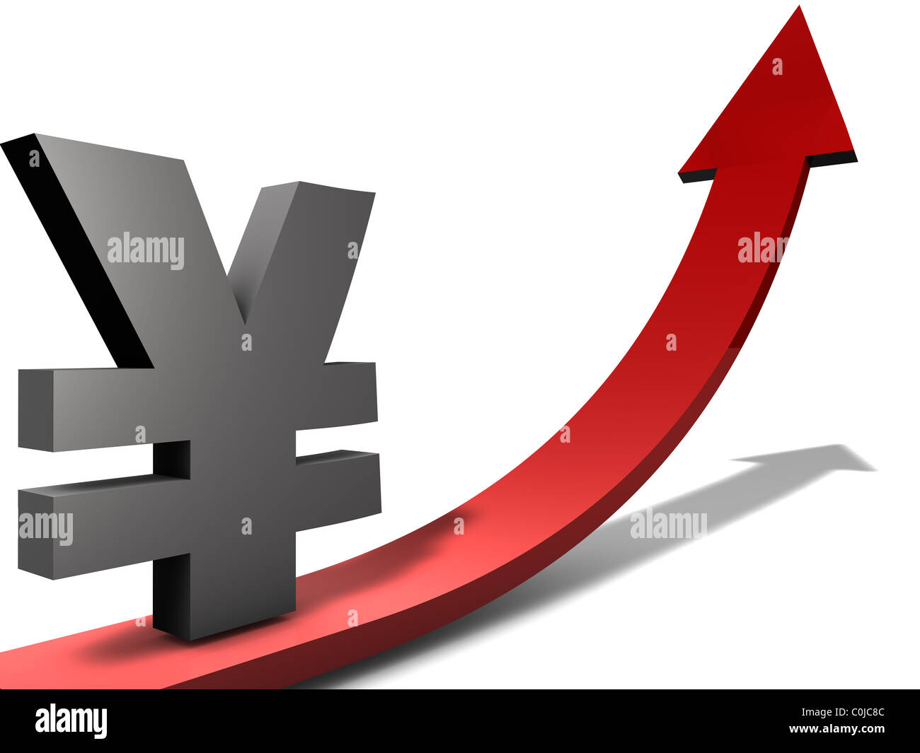 Illustration of increasing japanese or chinese currency Stock Photo Alamy