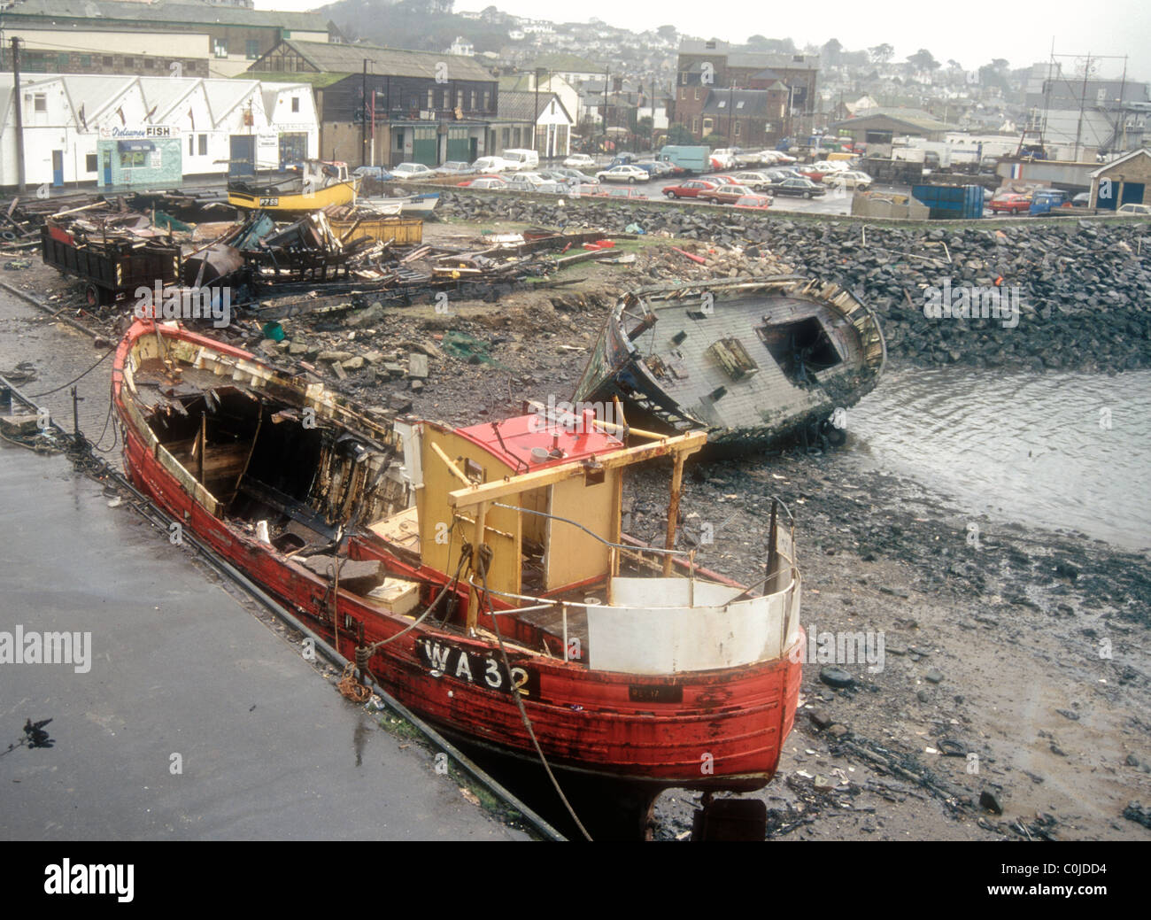 motor fishing vessels at Newlyn Harbour near Penzance