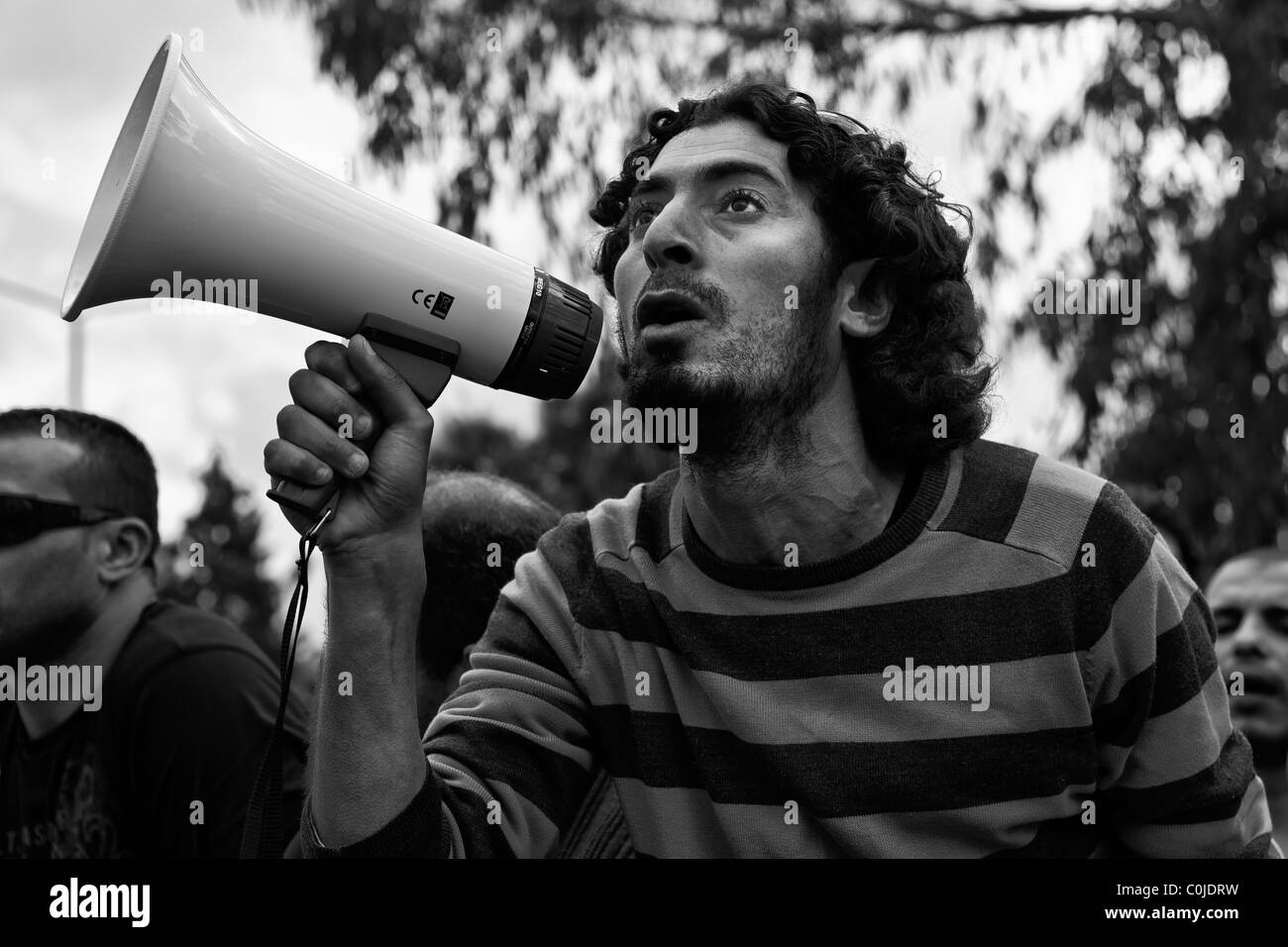 Anti embassy protest Black and White Stock Photos Images Alamy
